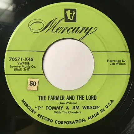 T. Tommy Cutrer & Jim Wilson with The Chanters - Dear Mom, I'm Thinking Of You / The Farmer And The Lord