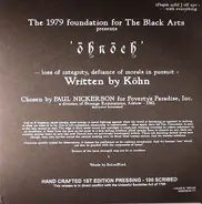 The 1979 Foundation For The Black Arts Presents Köhn - Ohnoch
