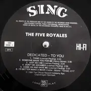 LP - The 5 Royales - Dedicated To You