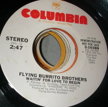 The Flying Burrito Bros - Waitin' For Love To Begin