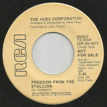 The Hues Corporation - Freedom From The Stallion