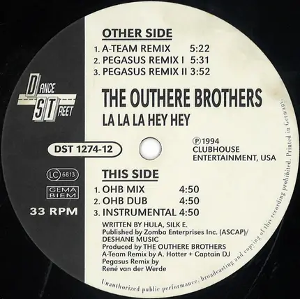 The Outhere Brothers - Lalala Heyhey