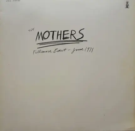 The Mothers - Fillmore East, June 1971