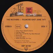 LP - The Mothers - Fillmore East - June 1971