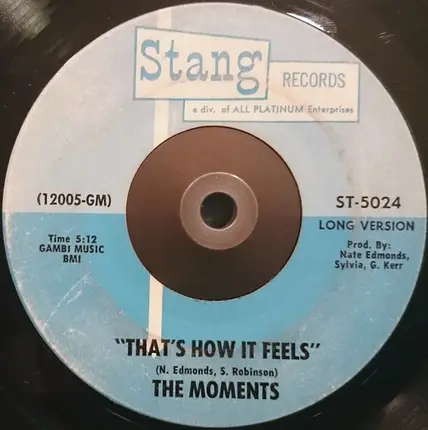 The Moments - That's How It Feels