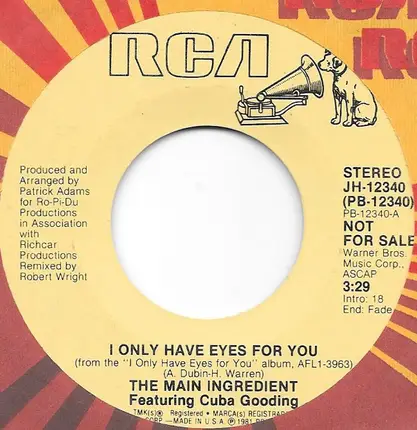 The Main Ingredient - I Only Have Eyes for You