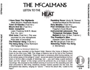 CD - The McCalmans - Listen To The Heat