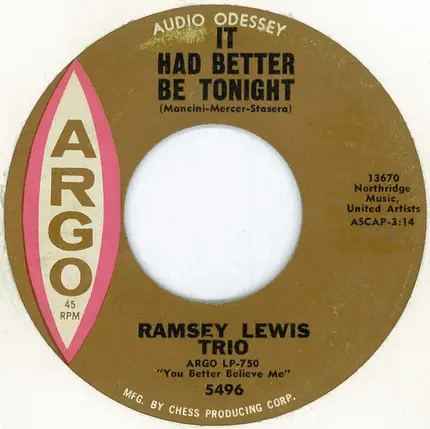 The Ramsey Lewis Trio - Let It Be Me