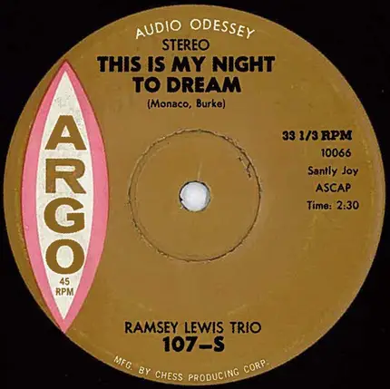 The Ramsey Lewis Trio - Little Liza Jane / This Is My Night To Dream