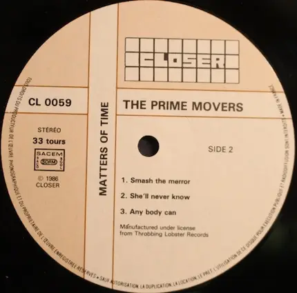 The Prime Movers - Matters Of Time