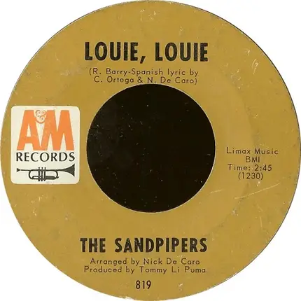 The Sandpipers - Louie, Louie