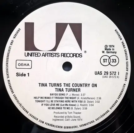 Tina Turner - Tina Turns The Country On