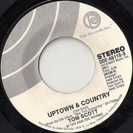 Tom Scott - Uptown & Country / Appolonia (Foxtrata)