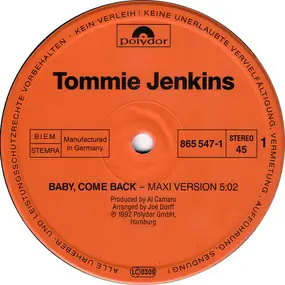 tommie jenkins - Baby, Come Back