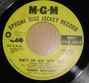 tommy edwards - That's The Way With Love / The Golden Chain