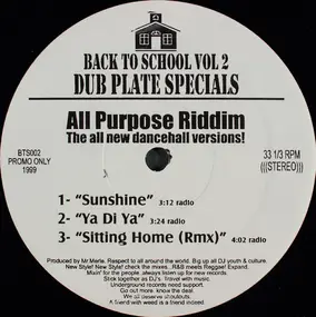 Dancehall Sampler - Back To School Vol 2 Dub Plate Specials