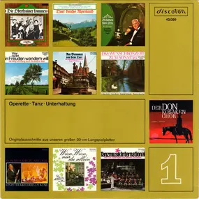 Various Artists - Operette • Tanz • Unterhaltung - Originalausschnitte Aus Unseren Großen 30-cm-Langspielplatten 1