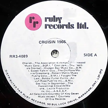 The Capitols, The Chiffons, The Happenings, The Troggs a.o. - Cruisin' 1966