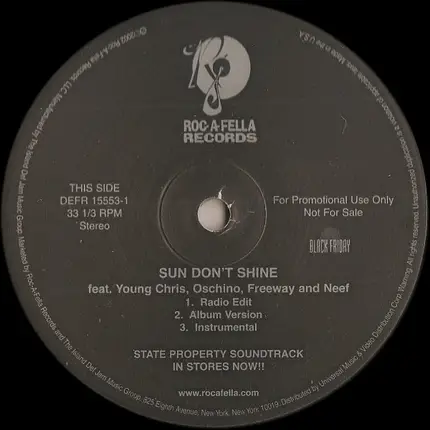 Young Chris, Oschino, Freeway et al - Sun Don't Shine / Do You Want Me