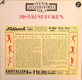Various Artists - Svensk Jazzhistoria Vol. 1 - 20-talsepoken - Varning För Jazz!