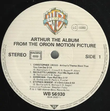 Christopher Cross, Nicolette Larson a.o. - Arthur - The Album