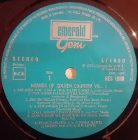 Various Artists - Hoards Of Golden Country Vol. 1