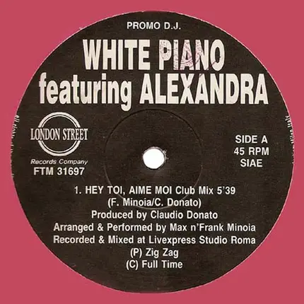 White Piano Featuring Alexandra - Hey Toi, Aime Moi