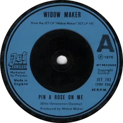 Widowmaker - Pin A Rose On Me / On The Road