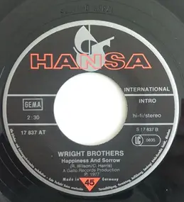 The Wright Brothers - Silverbird / Happiness And Sorrow