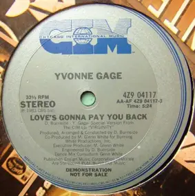 yvonne gage - Love's Gonna Pay You Back