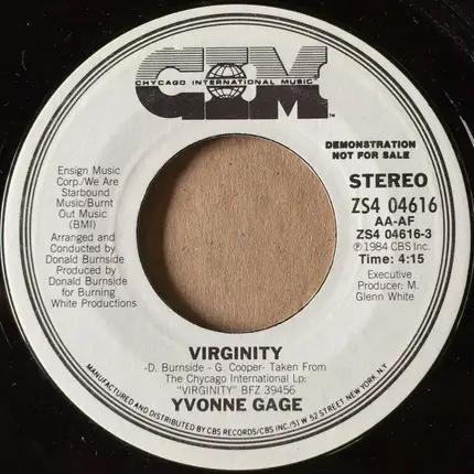 Yvonne Gage - Virginity