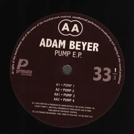 Adam Beyer - Pump E.P.