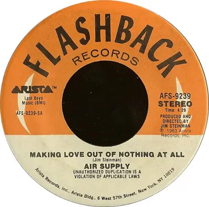 Air Supply - Making Love Out Of Nothing At All