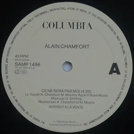 Alain Chamfort - Ce Ne Sera Pas Moi