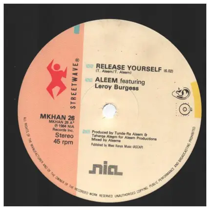 Aleem Featuring Leroy Burgess - Release Yourself