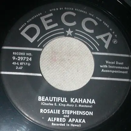 Alfred Apaka With Rosalie Stephenson - Ke Kali Nei Au (The Hawaiian Wedding Song)