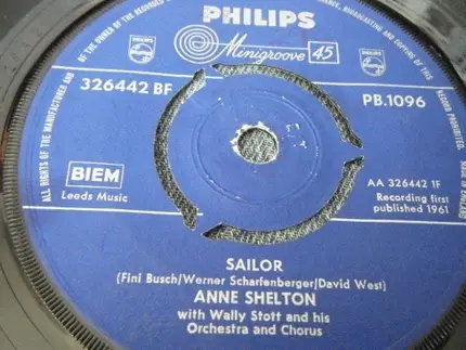 Anne Shelton With Wally Stott And His Orchestra And Chorus - Sailor