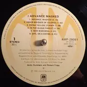 LP - Andy Summers & Robert Fripp - I Advance Masked - Incl. Obi, Insert