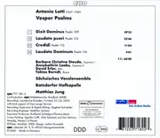 CD - Antonio Lotti / Barbara Christina Steude • Annekathrin Laabs • David Erler • Tobias Berndt • Sächsi - Vesper Psalms