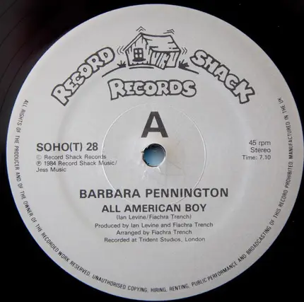 Barbara Pennington - All American Boy