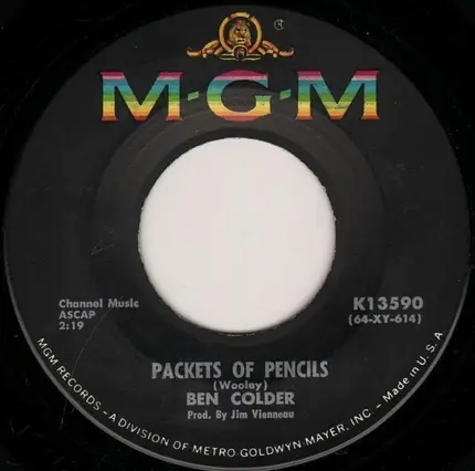 Ben Colder - Almost Persuaded No. 2 / Packets Of Pencils