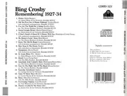 CD - Bing Crosby - Remembering 1927-34