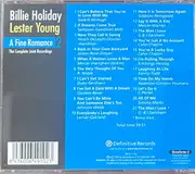 CD - Billie Holiday , Lester Young - A Fine Romance 2 (The Complete Joint Recordings)