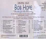 CD - Bob Hope - Thanks For The Memory