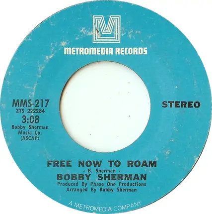 Bobby Sherman - The Drum / Free Now To Roam