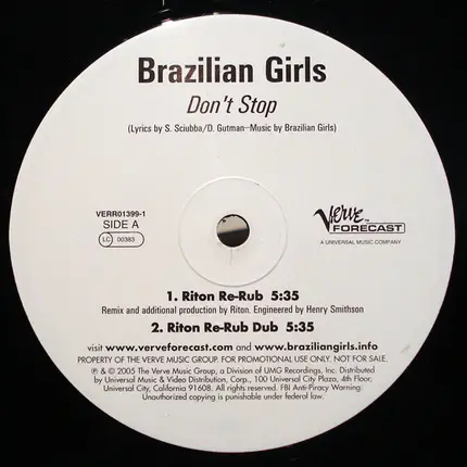 Brazilian Girls - Don't Stop