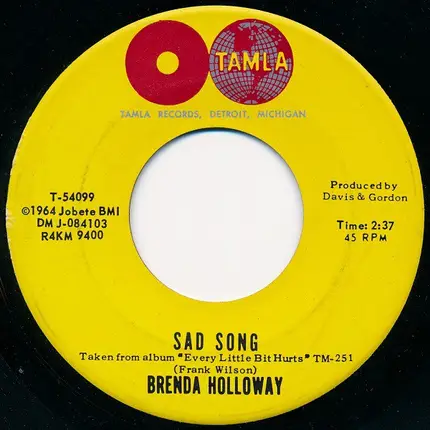 Brenda Holloway - I'll Always Love You / Sad Song