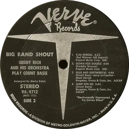 Buddy Rich And His Orchestra - Big Band Shout: Buddy Rich And His Orchestra Play Count Basie