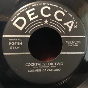 Carmen Cavallaro - Cocktails For Two / The Very Thought Of You