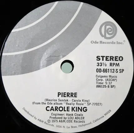 Carole King - Pierre / Chicken Soup With Rice